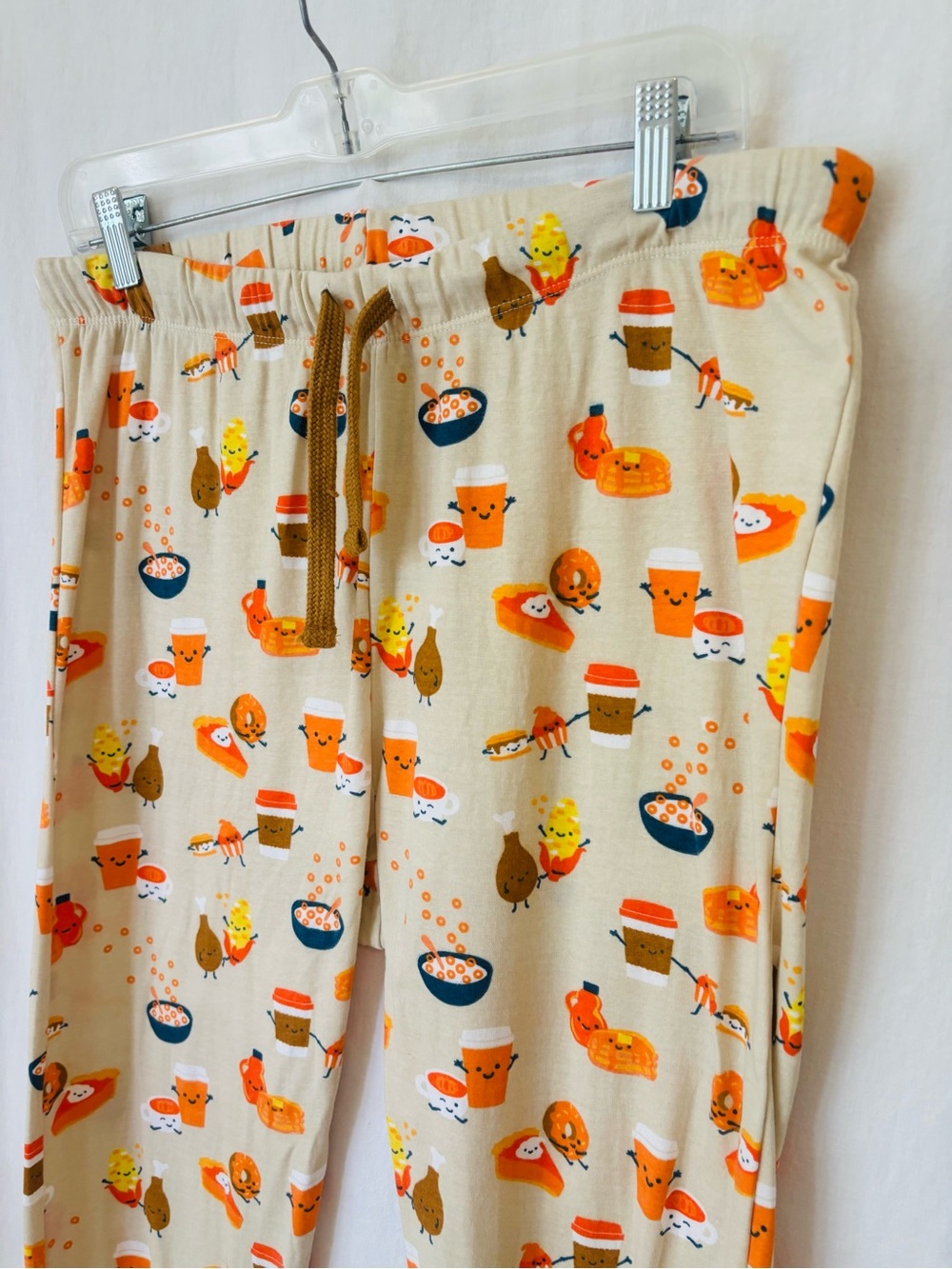 The Honest Company Pumpkin Spice Pajama Pants XL Fall Food Print